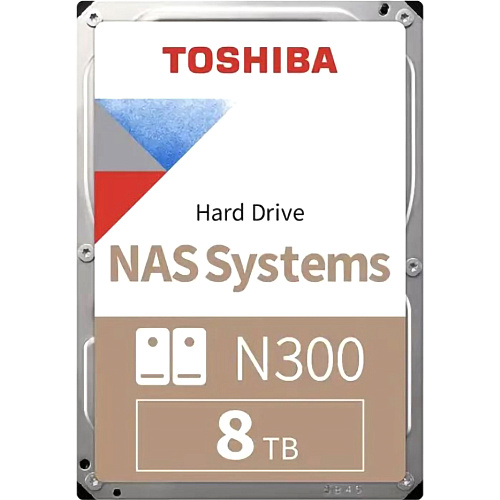 Жесткий диск/ HDD Toshiba N300 NAS SATA3 8Tb 3.5"" 7200 256Mb 1 year warranty (analog HDWG180UZSVA)