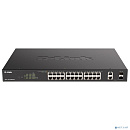D-Link DGS-1100-26MPPV2/A3A Настраиваемый L2 коммутатор с 24 портами 10/100/1000Base-T и 2 комбо-портами 1000Base-T/SFP (порты 1-24 PoE 802.3af/at, по