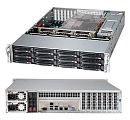 Шасси серверное Supermicro SuperChassis 2U 826BAC12-R1K23LPB/ HDD(12)LFF+opt.HDD(2)SFF/7xLP/2 x1200W/Backplane 12xSAS3/SATA3/NVMe4 (после СЦ)