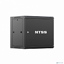 NTSS Шкаф настенный телекоммуникационный NTSS W 12U 600х600х635мм, 2 профиля 19, дверь сплошная металл, боковые стенки съемные, разобранный, черный RA