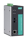 Медиаконвертер Ethernet 10/100BaseT(X) в 100BaseFX (многомодовое оптоволокно, разъем SC) в металлическом корпусе, питание 24/48 В пост.
