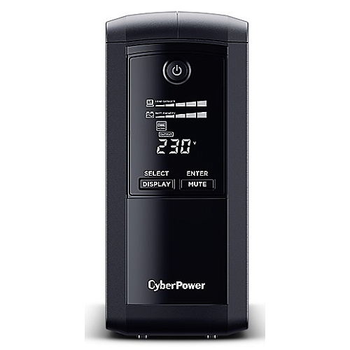 CyberPower VP1000EILCD ИБП {Line-Interactive, Tower, 1000VA/550W USB/RS-232/RJ11/45 (6 IEC С13), 12В/9 Ач х 1}