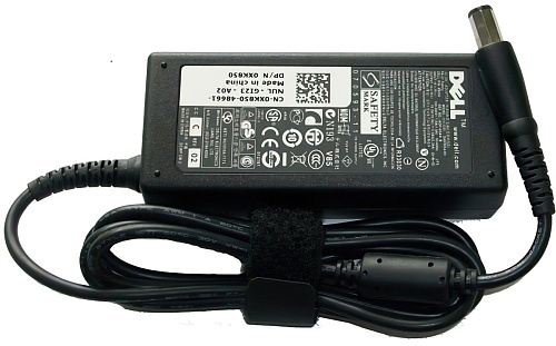 Блок питания 65W для ноутбуков . Dell Power Supply European 65W AC Adapter with power cord (Latitude 6430u,3330,Vostro 2421,2521)