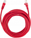 Патч-корд Buro UTP 4 пары cat.5E CCA molded 5м красный RJ-45 (m)-RJ-45 (m)