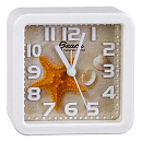 Perfeo Quartz часы-будильник "PF-TC-014", квадратные 10,5*10,5 см, маяк