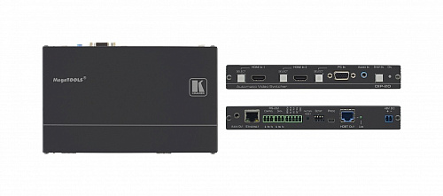 Передатчик Kramer Electronics [DIP-20] HDMI / VGA, стерео аудио, двунаправленный RS-232, IR и Ethernet по витой паре HDBaseT с кнопкой управления Step