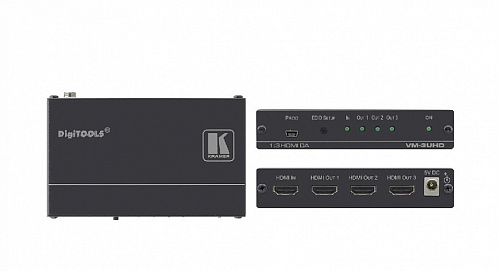 Усилитель-распределитель Kramer Electronics [VM-3UHD] 1:3 HDMI UHD; поддержка 4K