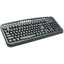 Oklick 330M Multimedia Keyboard PS/2 ммедиа + USB порт (черный)