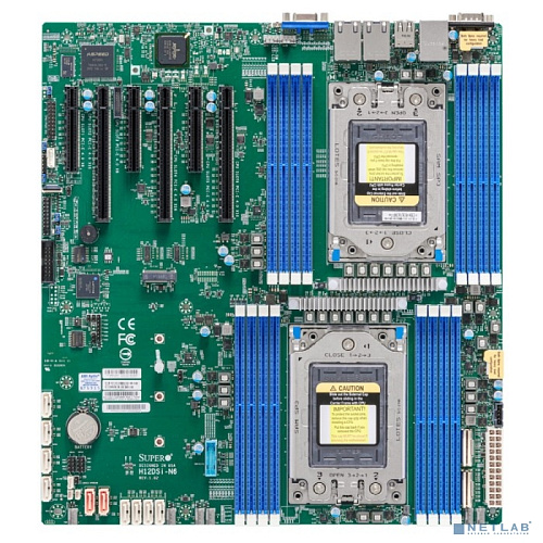 Supermicro MBD-H12DSI-N6-B Материнская плата Dual AMD EPYC™ 7003/7002 Series Processors, 4TB Registered ECC DDR4 3200MHz SDRAM in 16 DIMMs, 10 SATA3,