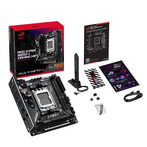Материнская плата ASUS ROG STRIX B850-I GAMING WIFI AM5 mini-ITX 2xDDR5 PCIEx16 2xM.2 2xUSB-C HDMI 2.5GLAN WIFI 7