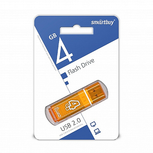 Smartbuy USB Drive 4GB Glossy series Orange (SB4GBGS-Or)