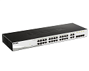 Коммутатор D-LINK Управляемый L2 , 24x1000Base-T, 4xCombo 1000Base-T/SFP, защита от статического электричества до 6 кВ, CLI