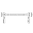 Кабель JPC P7321GB00800-3 Cable MCIO x8 74P (STRAIGHT TYPE) -TO- MCIO x8 74P (STRAIGHT TYPE) , 85 Ohm, L:80cm