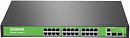 Коммутатор Digma DSP224F-2C-R400 DSP224F-2C-R400 V1 (L2) 24x100Мбит/с 2xКомбо(1000BASE-T/SFP) 24PoE 24PoE+ 400W неуправляемый