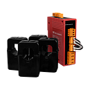 Интеллектуальный измеритель параметров однофазной сети, 4 петли, Modbus TCP, в комплекте 4 токовых кольца 200 А