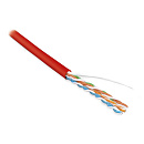 Hyperline UUTP4-C5E-S24-IN-LSZH-RD-100
Кабель витая пара, неэкран. U/UTP, категория 5e, 4 пары (24 AWG), одножильный (solid), LSZH, нг(А)-HF, -20°C –