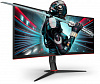 Монитор AOC 34" Gaming CU34G2X черный/красный VA LED 1ms 21:9 HDMI матовая HAS 300cd 178гр/178гр 3440x1440 144Hz FreeSync Premium DP FHD USB 8.1кг