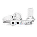 Аудиоинтерфейс USB [800212] Arturia [MiniFuse Recording Pack White] комплект: MiniFuse 2, микрофона CM1 поп фильтром, наушников EF1 и XLR кабеля. Цвет