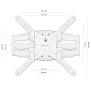 ONKRON M5 белый Для телевизоров диагональю 32"-60" Максимальная нагрузка: 36,4 кг VESA: 100x100, 200x100, 200x200, 200x300, 200x400, 300x300, 400x200,