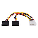 Кабель MOLEX (F)/2SATA (M) 0.2M 00-00027494 GOPOWER