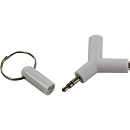 ORIENT Аудио адаптер-разветвитель для 2-х наушников jack 3.5 mm C784 (3-pole) ->2 x jack 3.5 mm 3-pole), белый