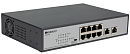 Коммутатор ORIGO Неуправляемый PoE-коммутатор, 8x1000Base-T PoE, 2x1000Base-T, PoE-бюджет 120 Вт, PoE до 250 м, комплект для установки в 19" стойку