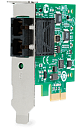 Allied Telesis 100Mbps Fast Ethernet PCI-Express Fiber Adapter Card; MT connector; includes both standard and low profile brackets
