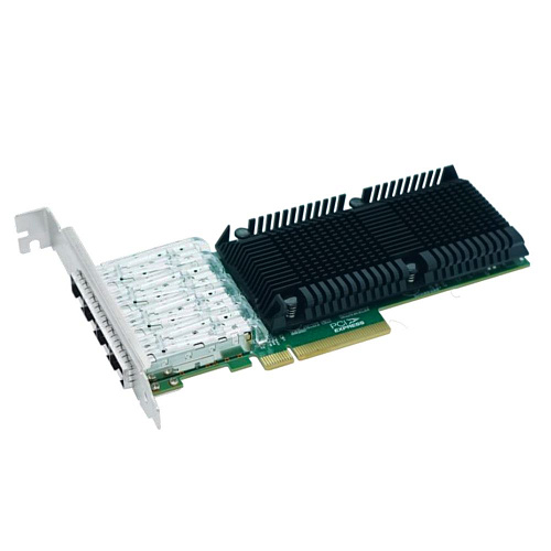 Сетевой адаптер Lr-Link LRES1027PF-4SFP28 PCIe 4.0 x8, Intel E810, 4*SFP28 10/25G NIC Card (303851)