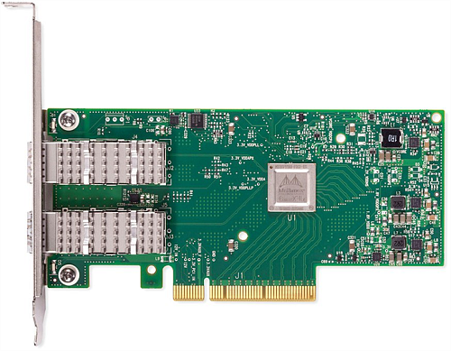 Mellanox ConnectX-4 Lx EN network interface card, 10GbE dual-port SFP28, PCIe3.0 x8, tall bracket, 1 year