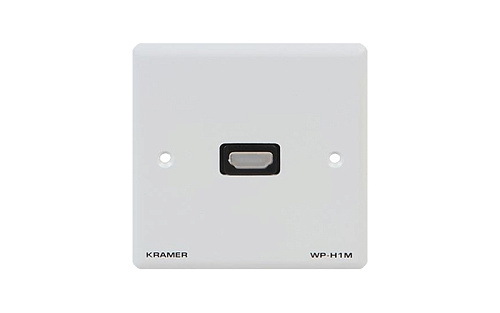 Настеннная панель Kramer Electronics [WP-H1M/EU/GB(W)] с проходным разъемом HDMI. Цвет белый. Kramer Electronics WP-H1M/EU/GB(W)