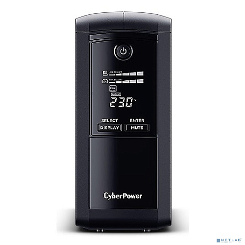 CyberPower VP1000ELCD ИБП {Line-Interactive, Tower, 1000VA/550W USB/RS-232/RJ11/45 (4 EURO), 12В/9 Ач х 1}