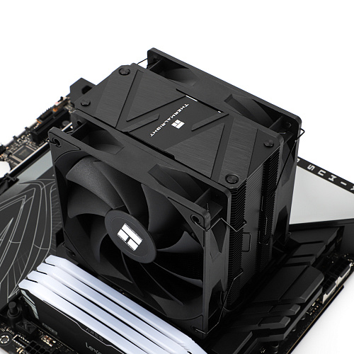 Кулер для процессора/ Thermalright Burst Assasin 120 EVO Dark (4-pin PWM, 156mm, Ni/CU, 6x6mm, 2x120mm, 66.17CFM, 25.6dBA, 1550RPM, S: 1700, 1200,
