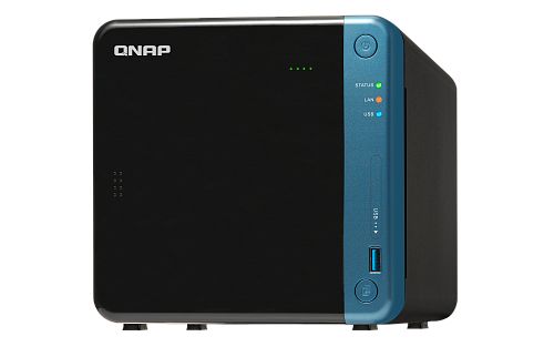 Сетевое хранилище без дисков SMB QNAP TS-453Be-2G NAS, 4-tray w/o HDD. 2xHDMI-port. Quadcore Celeron J3455 1.5-2.3 GHz, 2GB DDR3L (1 x 2GB) up to
