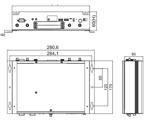 Встраиваемый безвентиляторный компьютер eBOX630A-11U-i5