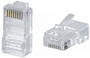 Cabeus 8P8C-C6-FC Коннектор RJ-45 быстрой установки под витую пару, категория 6 , универсальный (для одножильного и многожильного кабеля с толщиной из
