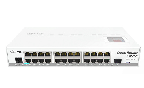 Коммутатор MIKROTIK [CRS125-24G-1S-IN] CRS125-24G-1S-IN 24х Gigabit Ethernet, 1х SFP