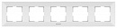 Рамка Panasonic Arkedia WMTF08052WH-RU 5x горизонтальный монтаж пластик белый (упак.:1шт)