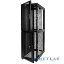 ЦМО Шкаф серверный ПРОФ напольный колокейшн 46U (600x1000) 2 секции, дверь перфор. 2 шт., черный, в сборе (ШТК-СП-К-2-46.6.10-44АА-Ч)