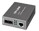 TP-Link MC110CS, Медиаконвертер 10/100 Мбит/с RJ45 - 100 Мбит/с разъём SC (одномодовый), полнодуплексный, до 20км, переключающийся адаптер питания, во