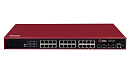 Коммутатор QTECH Управляемый уровня L2+ с поддержкой PoE 802.3af/at, 24 порта 10/100/1000BASE-T PoE, 4 порта 100/1000BASE-X SFP, 4K VLAN, 8K MAC адрес
