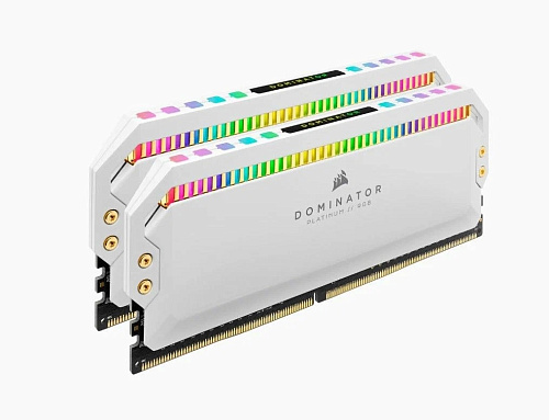Corsair DDR4, 3600MHz 16GB 2x8GB DIMM, DOMINATOR PLATINUM RGB White Heatspreader, RGB LED, 1.35V CMT16GX4M2C3600C18W