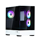 Корпус ZALMAN P30 BW, MATX, BLACK/WHITE, WINDOW, 2x3.5", 3x2.5", 1xUSB TYPE-C, 1xUSB3.0, SIDE 2x120mm ARGB, REAR 1x120mm ARGB