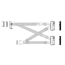 Кабель Amphenol RMC74-8986 Cable MCIO x8 74P (прямой) -TO- 2* U.2 (SFF-8639) , 85 Ohm, PCIe Gen 5, L:80cm