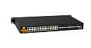 Коммутатор 3 уровня с 4 слотами 1000Base-X SFP, 24 портами 10/100/1000Base-T(X) (разъем RJ45), два входа питания 100-240 В перем. или 110-220 В пост