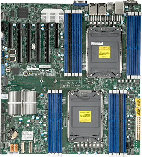 supermicro motherboard 2xcpu x12dpi-n6 3rd gen xeon scalable tdp 270w/ 16xdimm/14xsata/ c621a raid 0/1/5/10/ 2x1gb/4xpciex16, 2xpciex8/m.2bulk