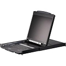 KVM переключатель ATEN 19" 8-Port PS/2-USB VGA Dual Rail LCD KVM Switch