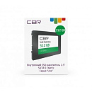 SSD CBR SSD-512GB-2.5-LT22, Внутренний SSD-накопитель, серия "Lite", 512 GB, 2.5", SATA III 6 Gbit/s, SM2259XT, 3D TLC NAND, R/W speed up to 550/520 MB/s,