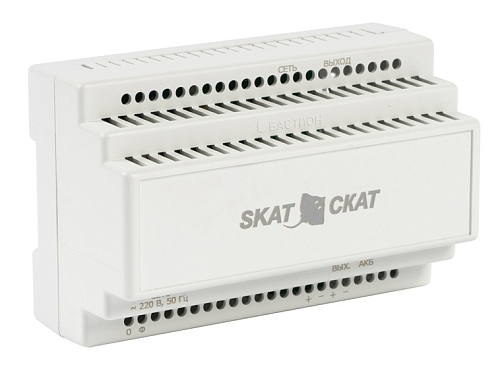 (597) Бастион SKAT-12-4.0 DIN (СКАТ ИБП-12/4-DIN) источник питания 12В 4А АКБ внешн. 1х17-26Ач