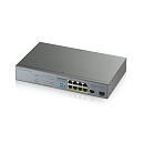 Коммутатор Zyxel Networks PoE+ для IP-видеокамер Zyxel GS1300-10HP, rack 19", 9xGE (8xPoE+), 1xSFP, бюджет PoE 130 Вт, дальность передачи питания до 250 м, повышенна
