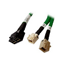 Кабель DiliVing DLHS72-8816, U.2 Enabler, HDmSAS 8x (2xSFF8643) -to- 2x HD(W)(SFF8643), 1m, Used with Supermicro servers that use a ‘white’ mini-SAS H